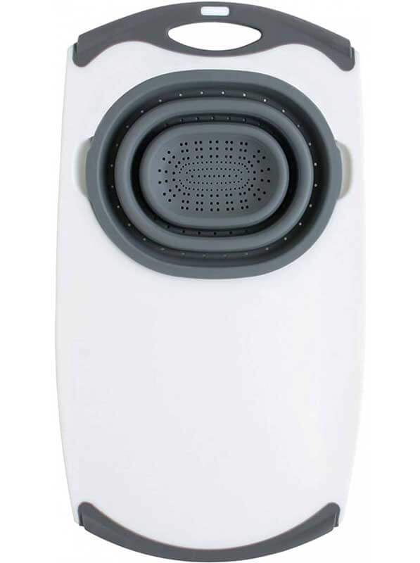 DEXAS Мультифункц. дошка Полі Борд з силіконовим друшляком (білий/сірий) 6шт/пак