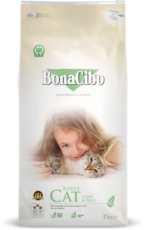 BonaCibo Adult Cat Lamb&Rice 15 kg