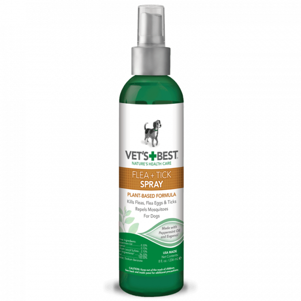 VET`S BEST Natural Flea & Tick Spray 236 мл