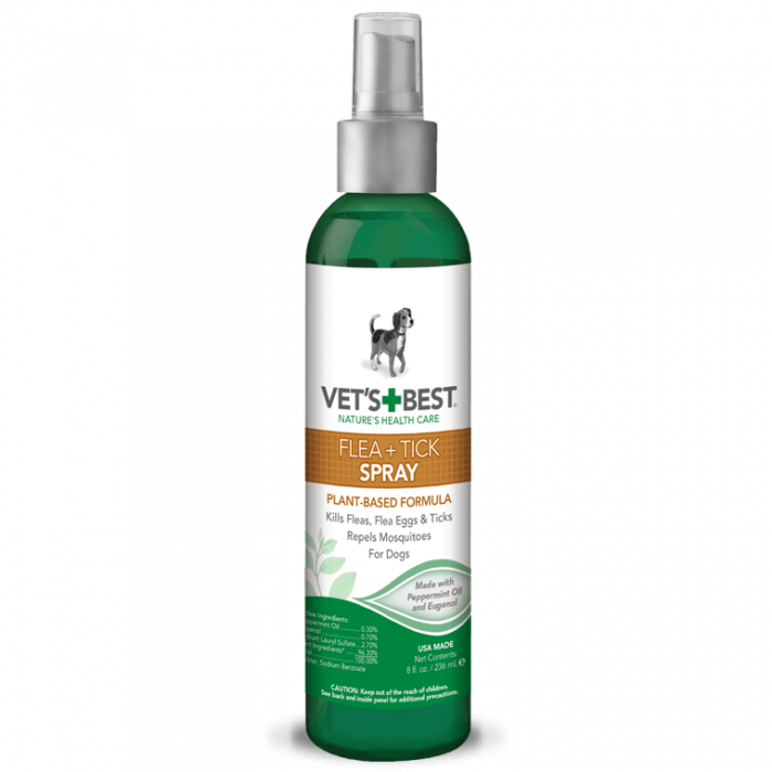 VET`S BEST Natural Flea & Tick Spray 236 мл