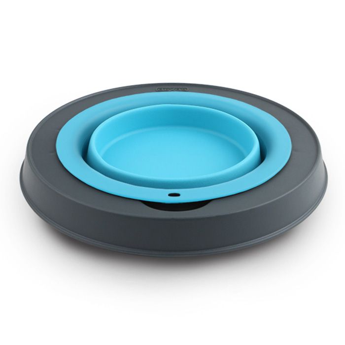 DEXAS Миска одинарна Сінгл Фідер на складній підставці-мала 360 мл (блак.)