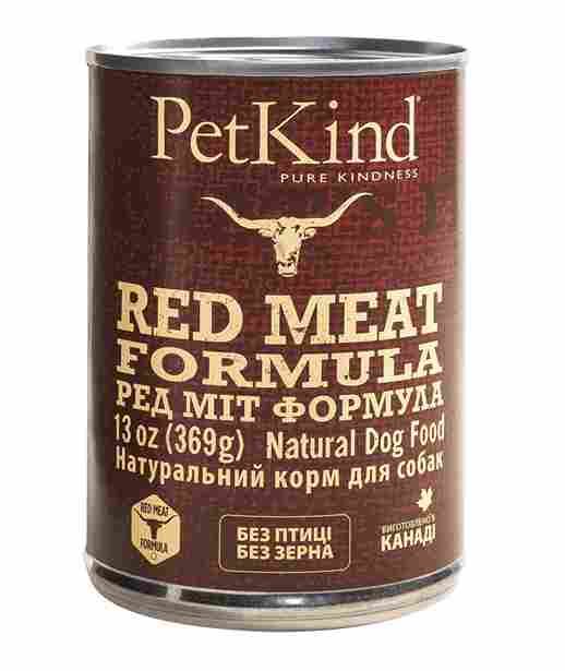 PETKIND РЕД МІТ ФОРМУЛА консерва д/собак з яловичиною/рубцем/ягням 369 г