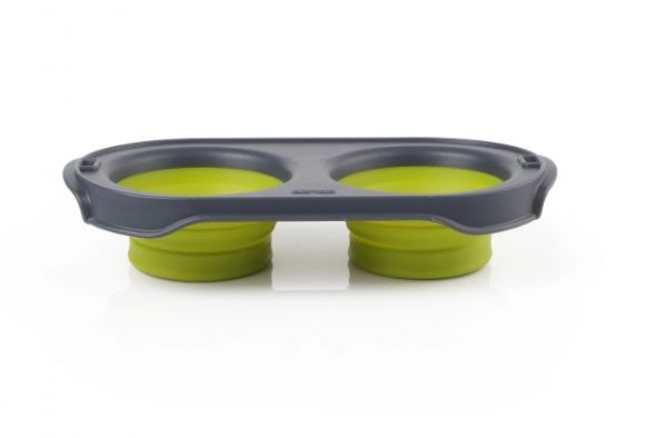 DEXAS Складна миска Пет Фідер подвійна велика 1200 мл (зел.)