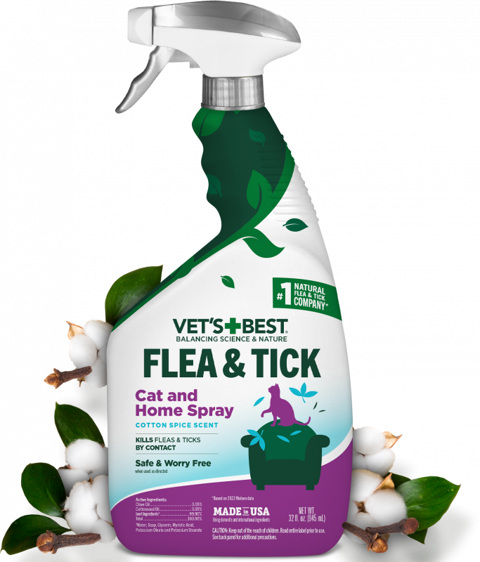 VET`S BEST Flea&Tick Home Spray for CATS Cottonspice 945 мл
