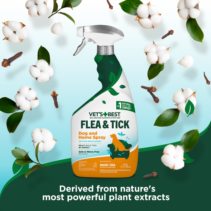 VET`S BEST Flea&Tick Home Spray for DOGS Cottonspice 945 мл
