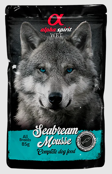 ALPHA SPIRIT POUCH SEA BREAM MOUSSE/Вологий корм д/собак Сі Брім Мусс 85г