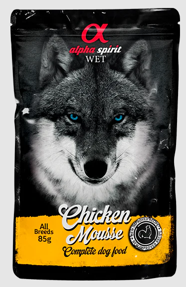 ALPHA SPIRIT POUCH CHICKEN MOUSSE/Вологий корм д/собак Чікен Мусс 85г