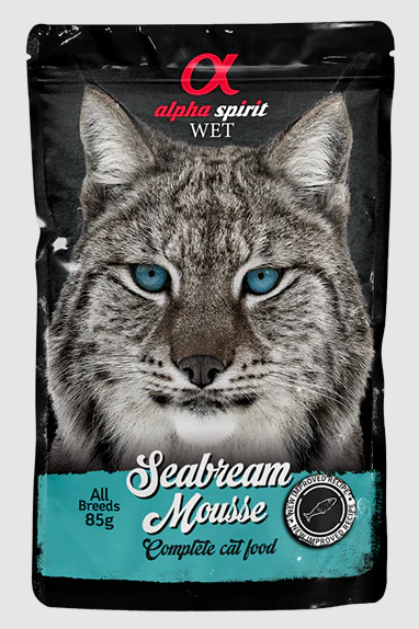 ALPHA SPIRIT POUCH SEA BREAM MOUSSE/Вологий корм д/котів Сі Брім Мусс 85г