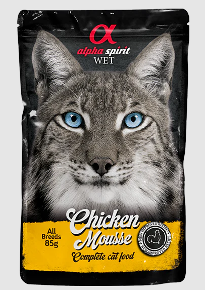 ALPHA SPIRIT POUCH CHICKEN MOUSSE/Вологий корм д/котів Чікен Мусс 85г