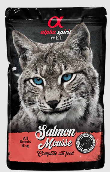 ALPHA SPIRIT POUCH SALMON MOUSSE/Вологий корм д/котів Сальмон Мусс 85г