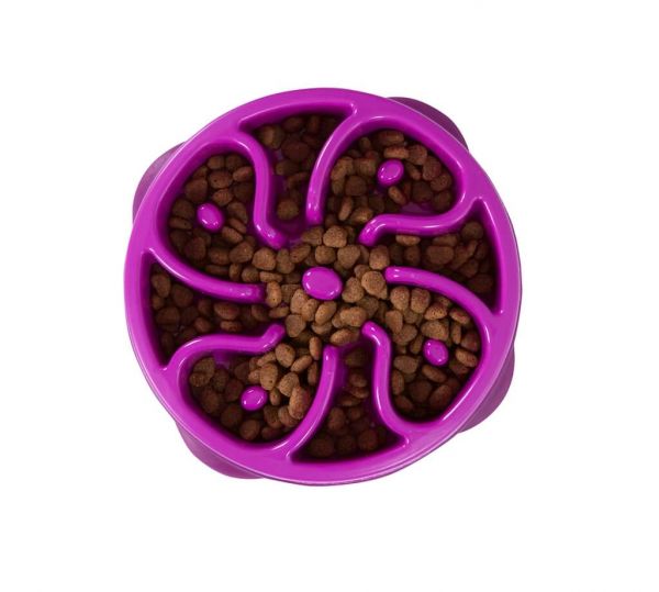 Миска-лабіринт д/собак Аутвард Хаунд Фан Фідер Квітка серед.фіол.арт oh51005