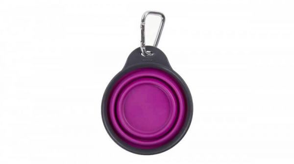 DEXAS Дорожня складна миска Тревел Кап з карабіном мала 240 мл  (пурпурна)