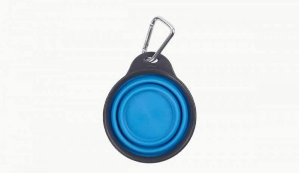 DEXAS Дорожня складна миска Тревел Кап з карабіном мала 240 мл (блакитна)