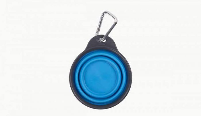 DEXAS Дорожня складна миска Тревел Кап з карабіном мала 240 мл (блакитна)