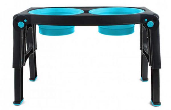 DEXAS Миска подвійна Пет Фідер з регульованими ніжками 960 мл (блак)