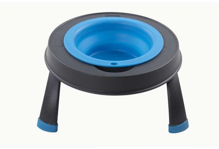 DEXAS Миска одинарна Сінгл Фідер на складній підставці-велика 960 мл (блакитна)