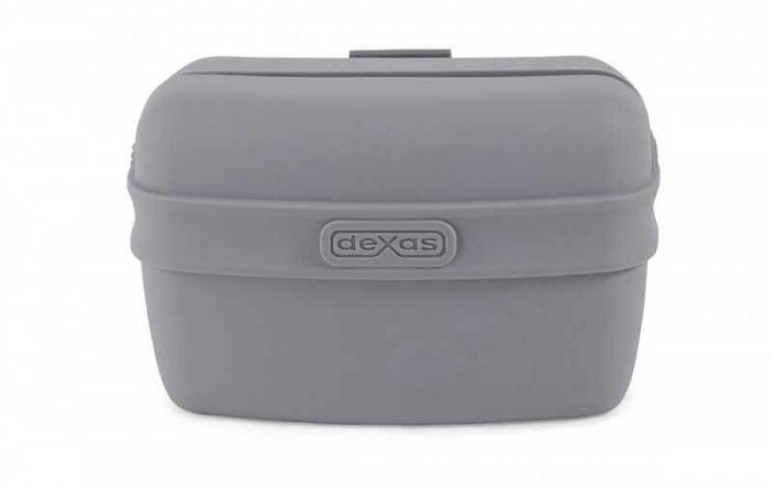 DEXAS Контейнер для ласощів силіконовий Пуч Пауч з кліпсою на пояс (світло-сірий)