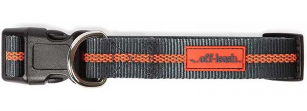 DEXAS Офф-ліш Нашийник малий (сірий/помаранчевий)