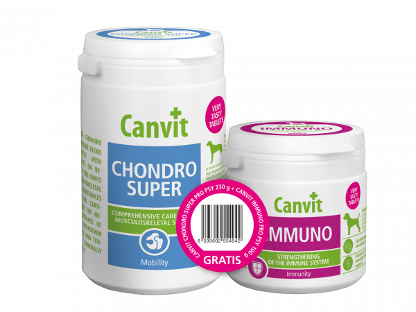 Canvit Chondro Super for dogs 230g + Canvit Imuno 100g