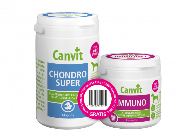 Canvit Chondro Super for dogs 230g + Canvit Imuno 100g