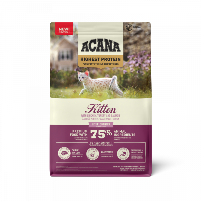 ACANA HIGHEST PROTEIN KITTEN RECIPE 1.8KG