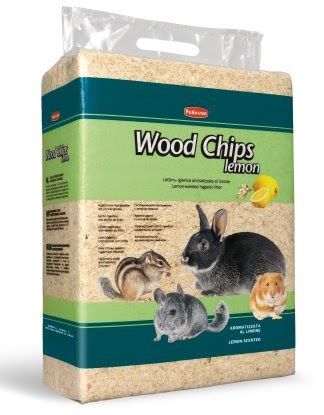 Wood chips lemon 4kg/Гігієнічний наповнювач Падован Вуд чіпс лемон 56л/4кг