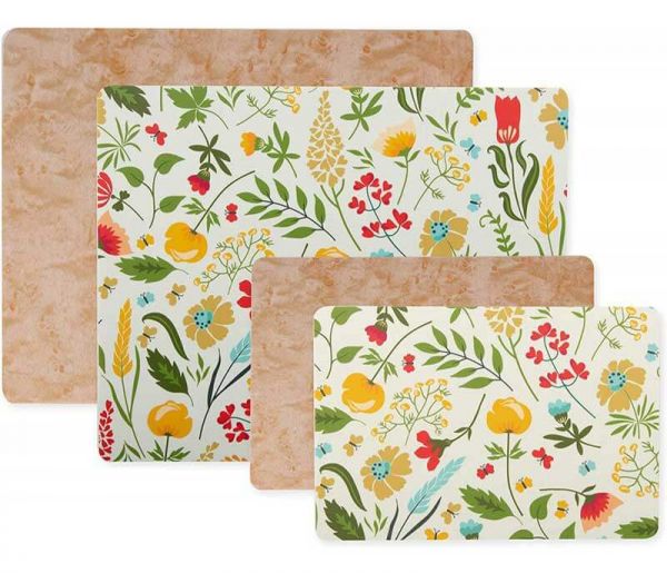 DEXAS Набір дошок ультратонк. Гріппмат 4 шт д/сервір. та наріз. 30х38/19х28см кольор. принт. 6шт/пак