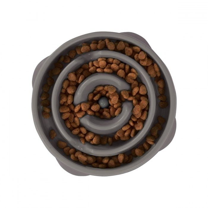Миска-лабіринт д/собак Аутвард Хаунд Фан Фідер Дроп середня сіра арт oh69891