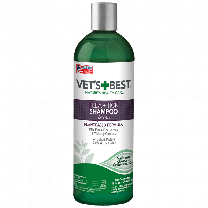 VET`S BEST Flea&Tick Shampoo for Cats 355 мл