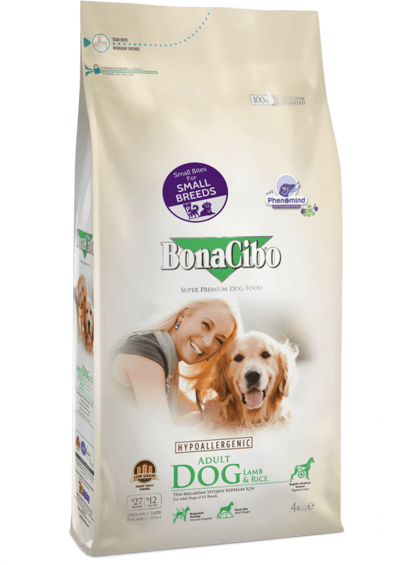 BonaCibo Adult Dog Small Breed Lamb&Rice 4 kg