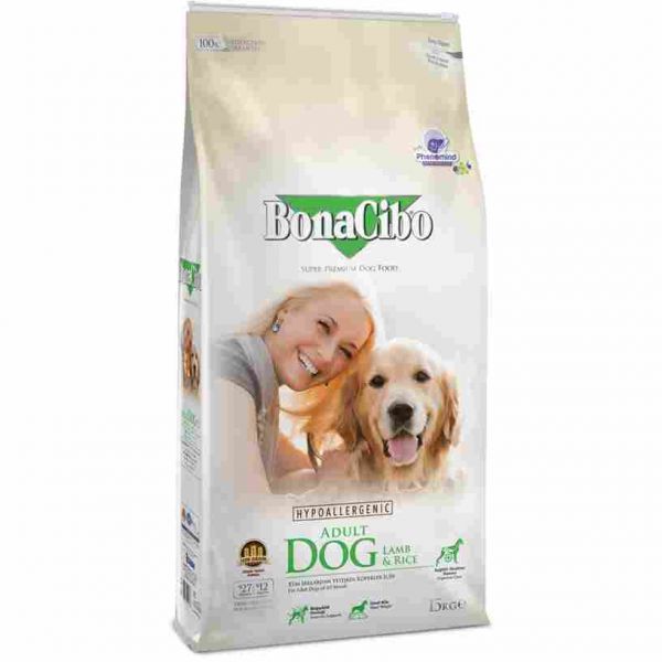 BonaCibo Adult Dog Lamb&Rice 15 kg