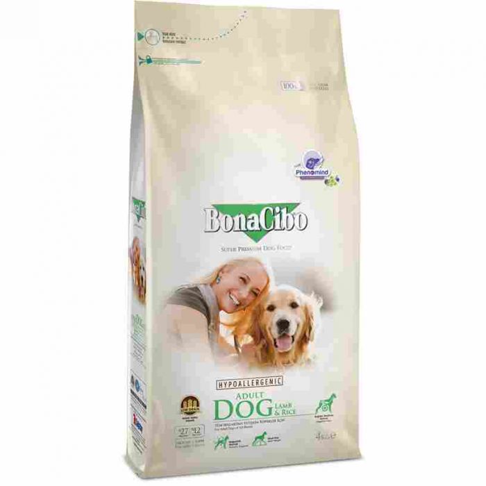 BonaCibo Adult Dog Lamb&Rice 4 kg