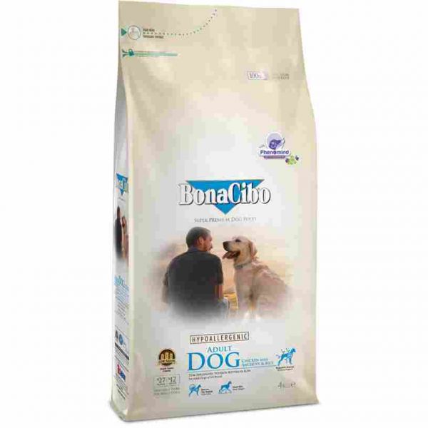 BonaCibo Adult Dog Chicken&Rice with Anchovy 4 kg