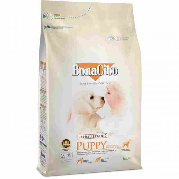 BonaCibo Puppy Chicken&Rice with Anchovy 3 kg
