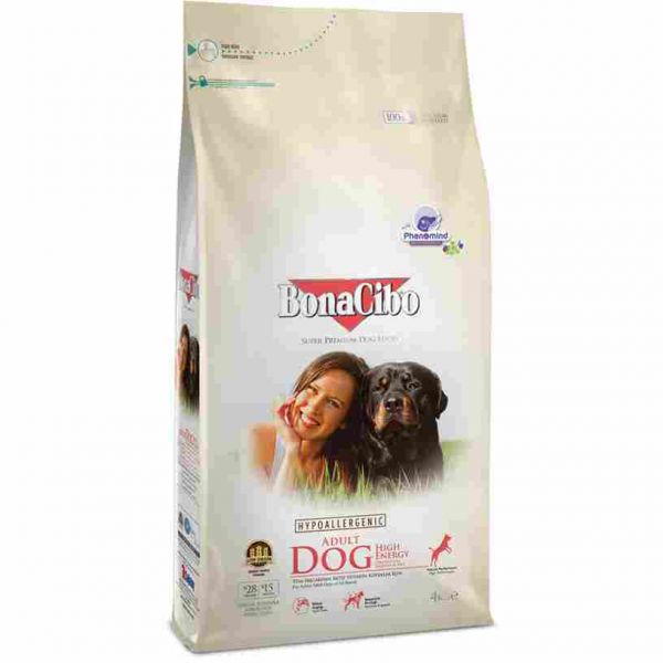 BonaCibo Adult Dog High Energy Chicken&Rice with Anchovy 4 kg