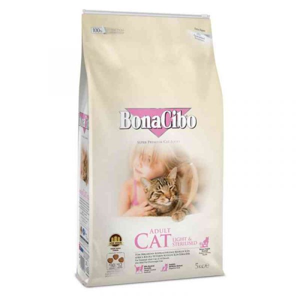 BonaCibo Adult Cat Light&Sterilized 5 kg