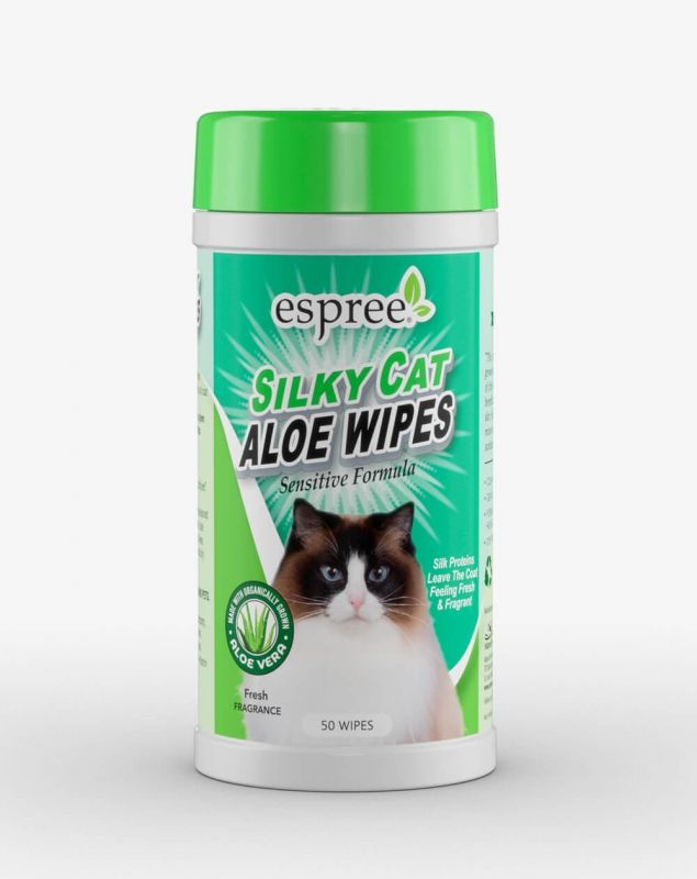 ESPREE Silky Cat Grooming Wipes  50шт