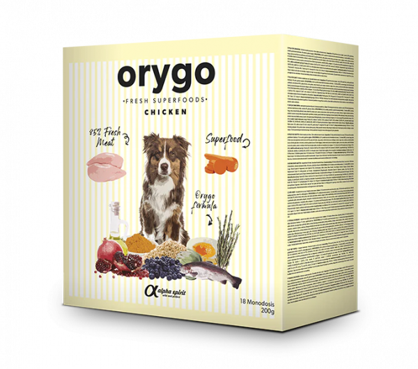 Orygo Chicken 3,6 Kg box/Н/в корм д/доросл. собак Оріго Чікен 3,6 Кг (18х200г)