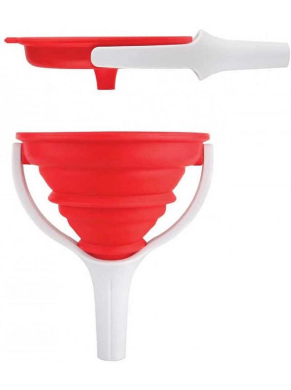 DEXAS Лійка Складна силіконова мала 6,5см (червоний) 6шт/пак