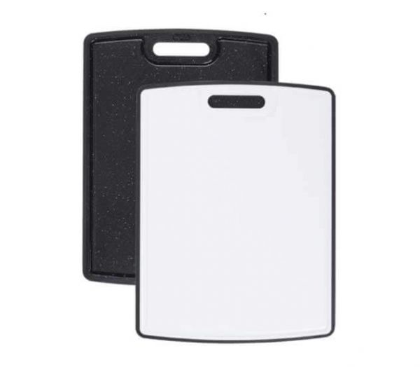 DEXAS Дошка для нарізання ПоліДуо двостороння пластикова 28х37см (білий/т.сірий граніт) 6шт/пак