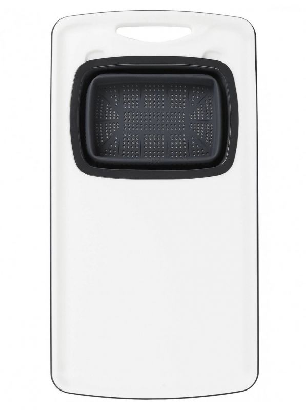 DEXAS Мультифункційна дошка Стрейнер Гріппборд з силіконовим друшляком 32х58 см (сір/біл) 4шт/пак