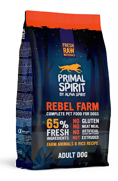 PRIMAL SPIRIT REBEL FARM DOG FOOD/Повнораціонний корм д/собак Ребел Фарм 1кг