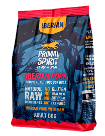 PRIMAL SPIRIT IBERIAN HAM DOG FOOD/Повнораціонний корм д/собак Іберіан Хем 1 кг