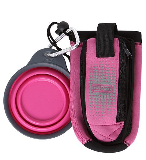 DEXAS Портативна сумка Боттл Покет зі складною мискою (рож.)