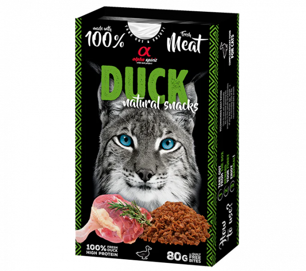 AS CAT NATURAL SNACK DUCK/Н/в ласощі д/котів Натурал Снек виз Дак 80 г