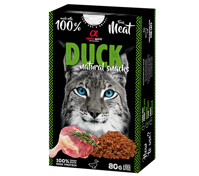 AS CAT NATURAL SNACK DUCK/Н/в ласощі д/котів Натурал Снек виз Дак 80 г