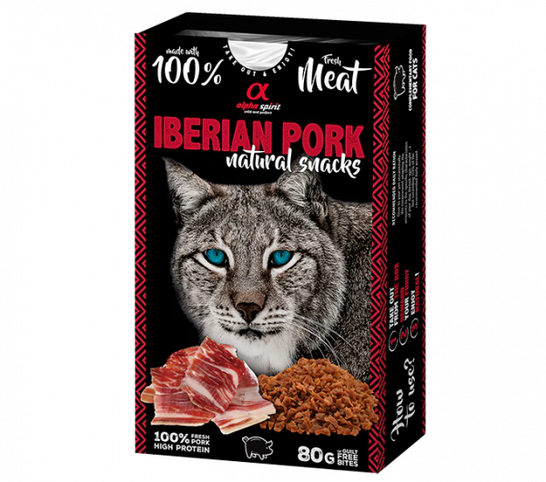 AS CAT NATURAL SNACK IBERIAN PORK/Н/в ласощі д/котів Натурал Снек виз Іберіан Порк 80 г