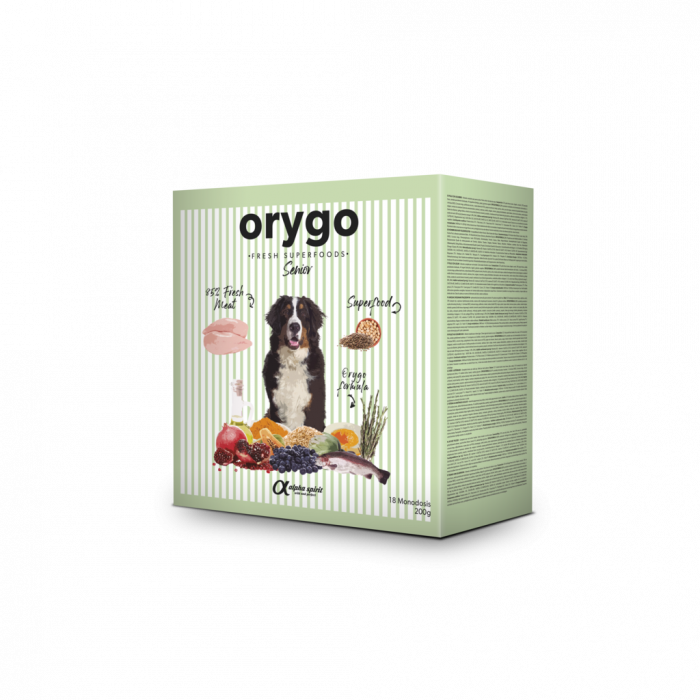 Orygo Senior 3.6 kg box/Н/в корм д/літніх собак Оріго Сеньйор 3,6 Кг (18х200г)