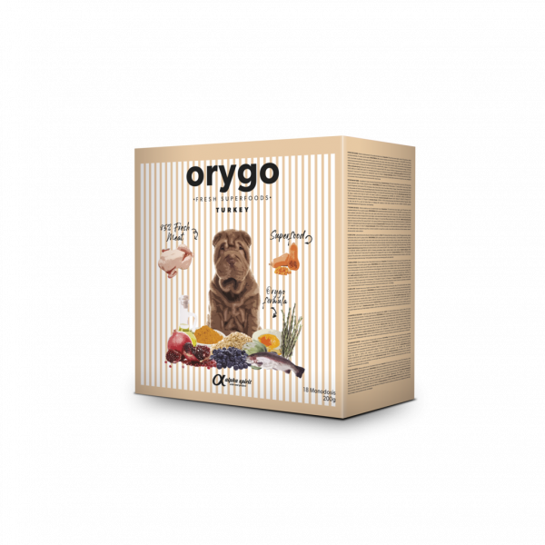 Orygo Turkey 3,6 kg box/Н/в корм д/дорослих собак Оріго Торкі 3,6 Кг (18х200г)