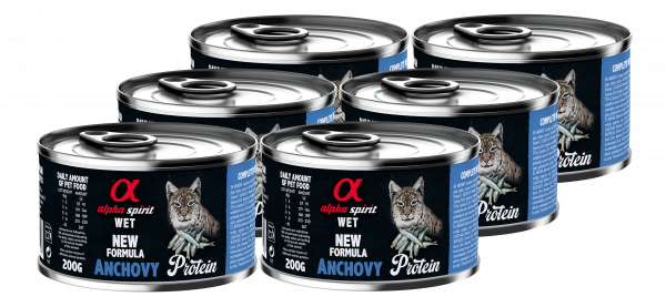 Альфа Спіріт Анчові Едалт Кет консерва д/котів 6 шт х200г